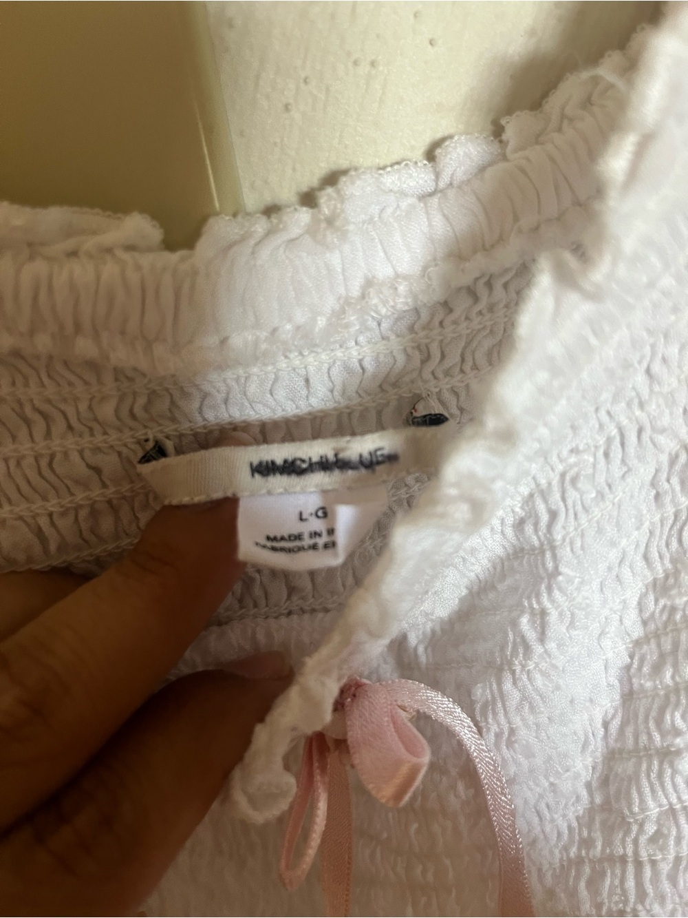 Kimchi Blue White Smocked Tiered Romper - Picture 5 of 5